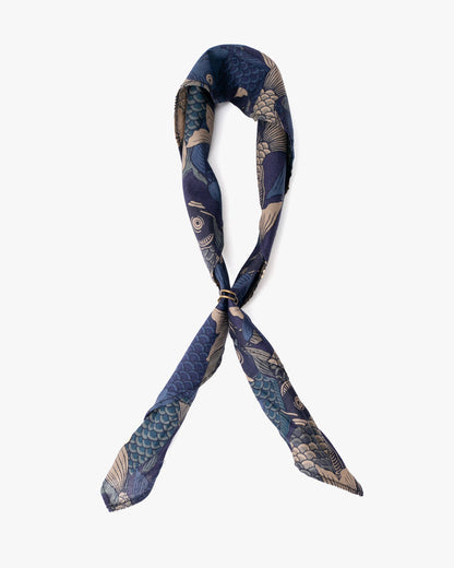 Kiriko Original Bandana, Koi Fish, Shades of Blue
