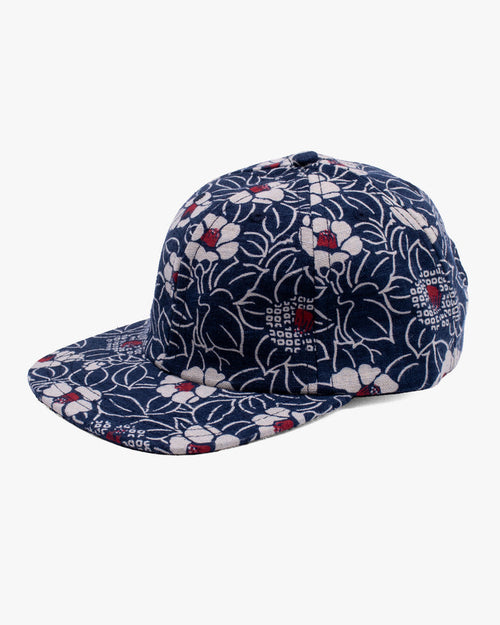 Kiriko Original Cap, 6-Panel, Indigo Tsubaki with Sashiko Underbill
