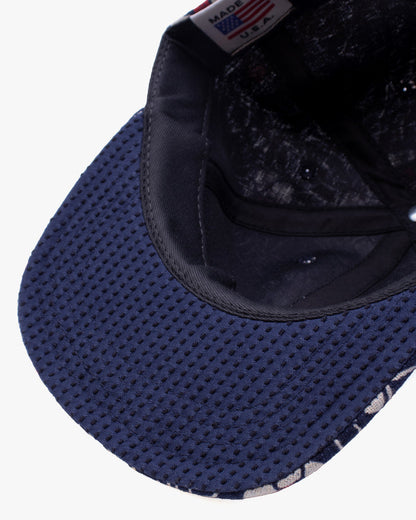 Kiriko Original Cap, 6-Panel, Indigo Tsubaki with Sashiko Underbill