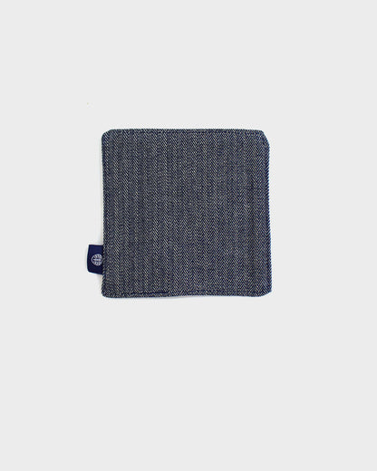 Kiriko Original Coaster, Indigo and Red Seigaiha