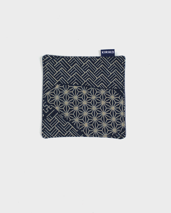 Kiriko Original Coaster, Indigo Small Multi Pattern