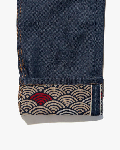 Kiriko Original Denim Jeans, US Made 12.5 oz. Premium Selvedge, Raw, Seigaiha