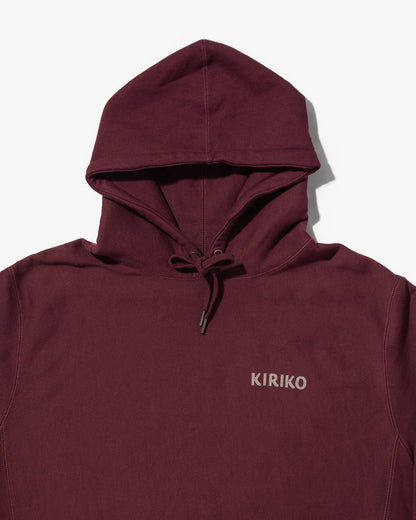 Kiriko Original Hoodie, Printed Ainu, Maroon