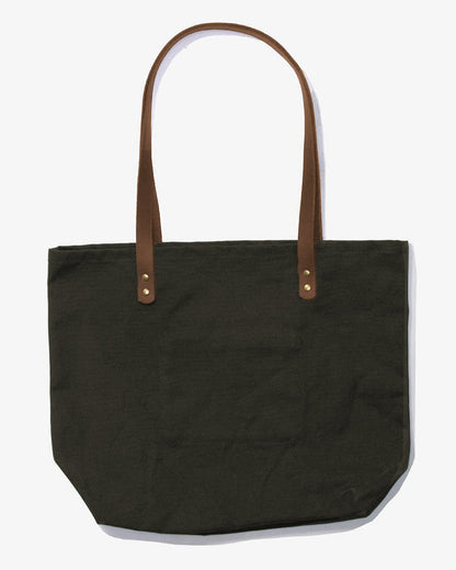 Kiriko Original Large Tote Bag, Canvas, Olive Bear