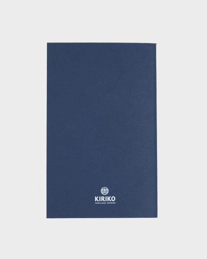 Kiriko Original Lined Notebook, Blue Seigaiha