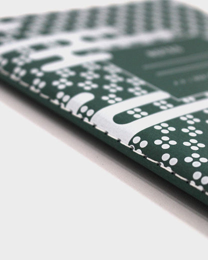 Kiriko Original Lined Notebook, Green Kumo