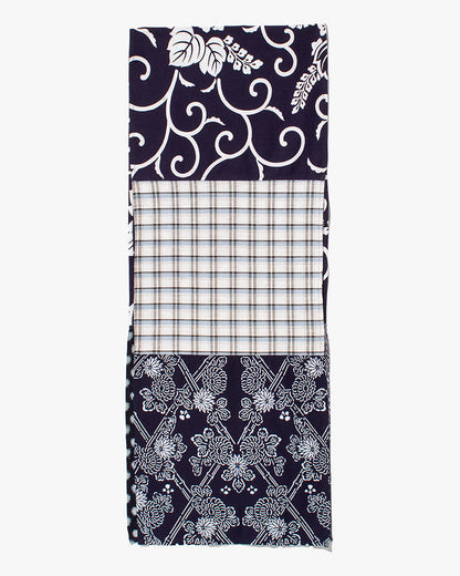 Kiriko Original Scarf, Patched Boro, Indigo, 27