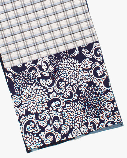 Kiriko Original Scarf, Patched Kasuri, Indigo, 26