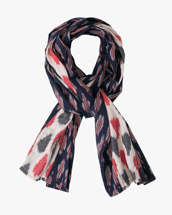 Kiriko Original Scarf, Triple Split, Indian Kasuri, #3