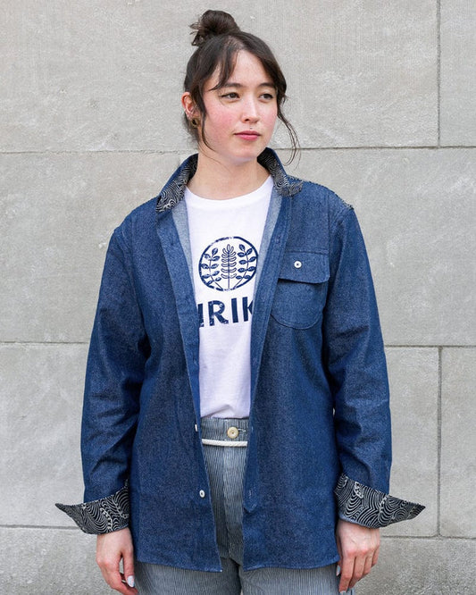 Kiriko Original Shirt, Long Sleeve Button-Up, Denim Workshirt, Nami