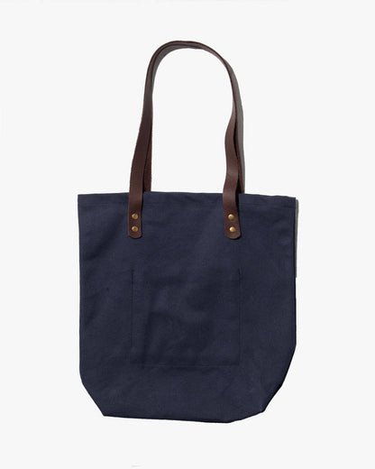 Kiriko Original Small Tote Bag, Canvas, Navy Logo