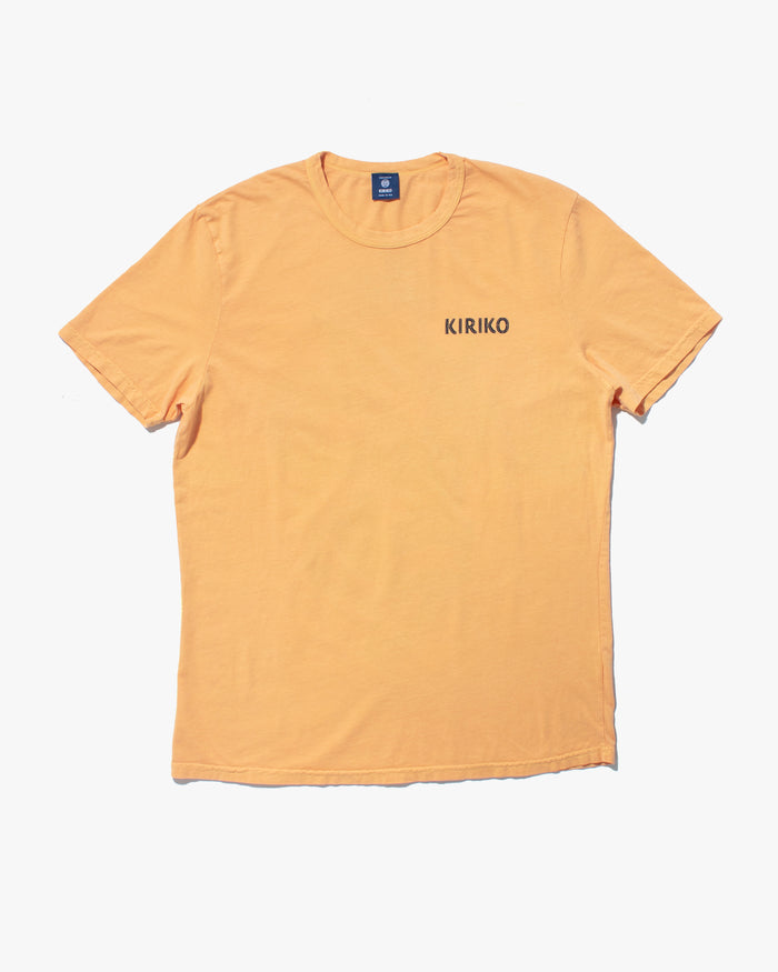 Kiriko Original Tee, 6 oz Cotton, Yellow with Indigo Koi-Dragon