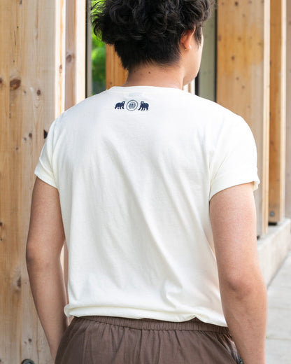 Kiriko Original Tee, 6oz Cotton, Kuma, Cream White
