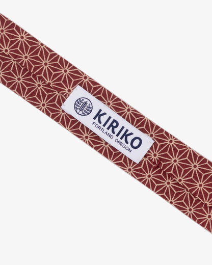 Kiriko Original Tie, Burgundy Asanoha