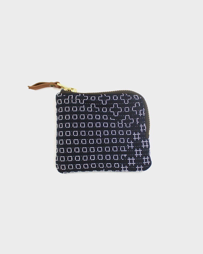 Kiriko Original Zipper Wallet, Indigo Sashiko