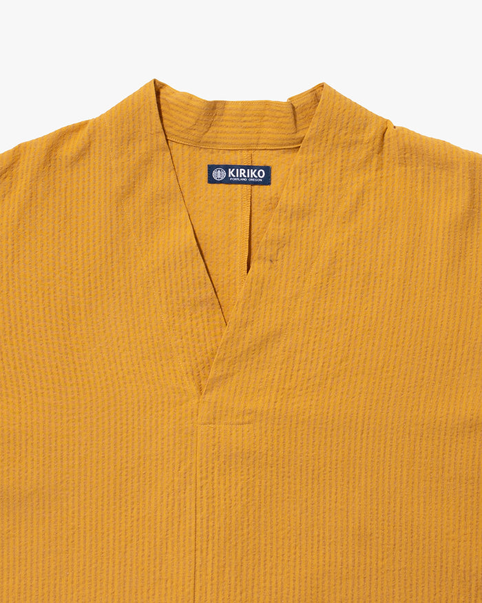 Kiriko x ToK, V-Neck Tunic, Sunflower Chijimi