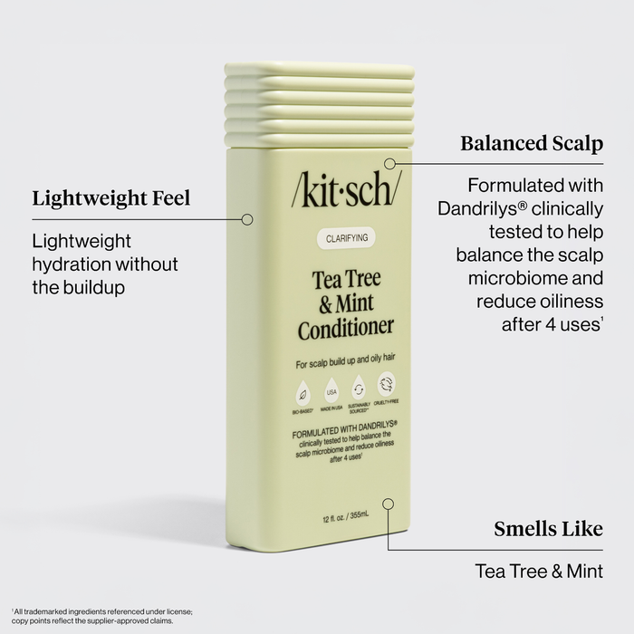 Kitsch Clarifying Tea Tree & Mint Shampoo & Conditioner Bottle Duo -2pc