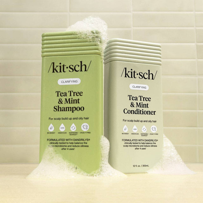 Kitsch Clarifying Tea Tree & Mint Shampoo & Conditioner Bottle Duo -2pc
