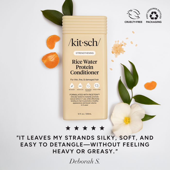 Kitsch Strengthening Rice Water Shampoo & Conditioner Bottle Duo - 2pc