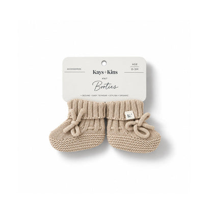 Knit Booties - Oatmeal