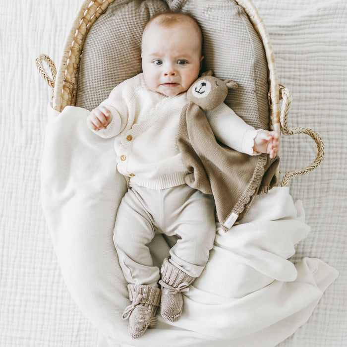 Knit Booties - Oatmeal
