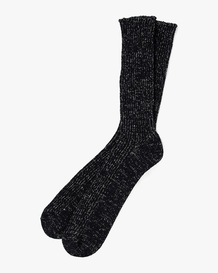 Knitwin, Crew Socks, Hemp Cotton Ribbed, Boston, Midnight
