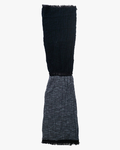 Kobo Oriza Knit Cap, Multi Functional, Cotton, Split Navy and Indigo, 9˝