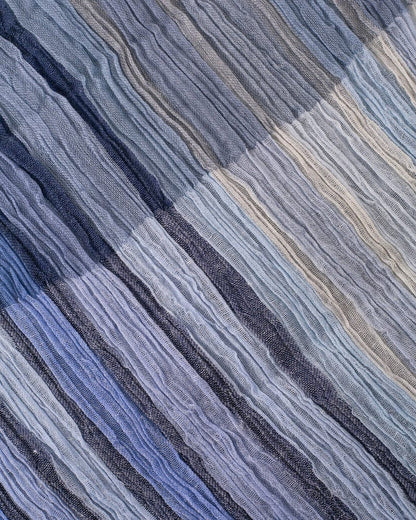 Kobo Oriza Linen Cotton Stole, Blue Gradient