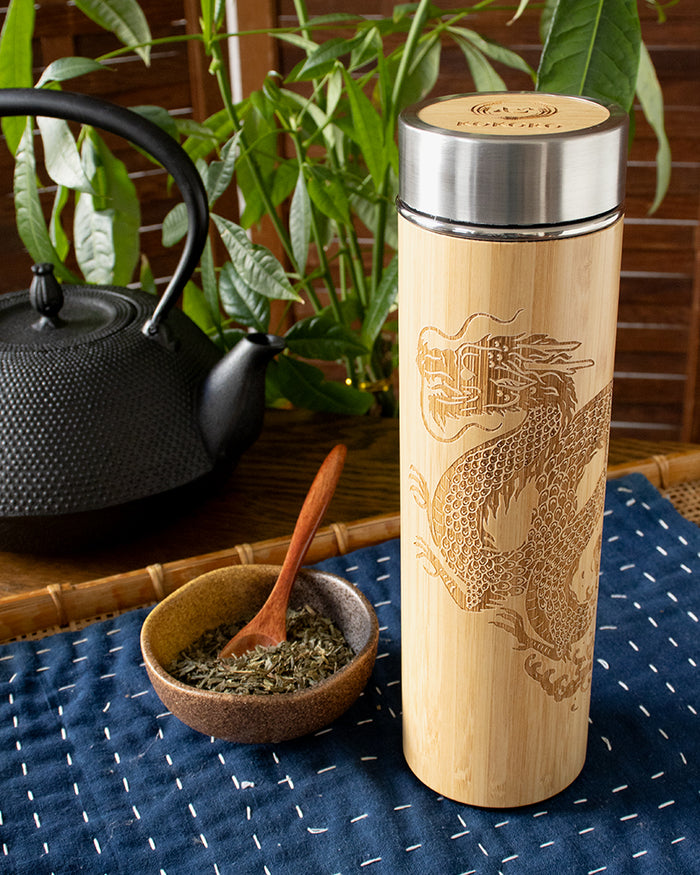 Kokoro Original Bamboo Bottle and Tea Infuser, Dragon
