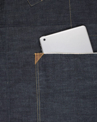 Kokoro Original Work Apron, Full, Japanese Selvedge Denim, Indigo