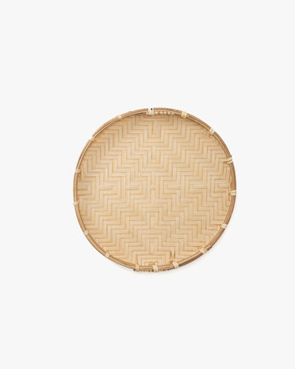 Kokoro Original, Woven Flat Bamboo Tray, Set of 4
