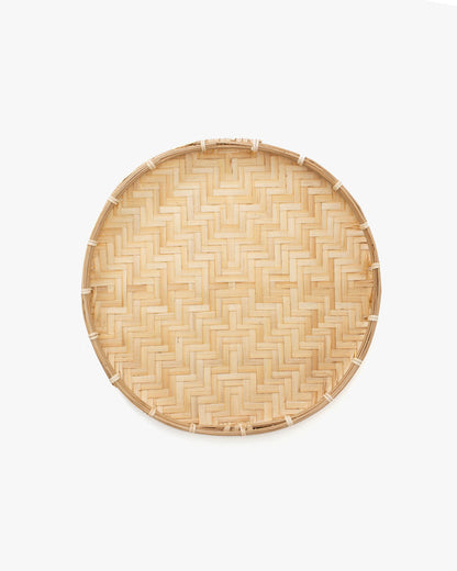 Kokoro Original, Woven Flat Bamboo Tray, Set of 4