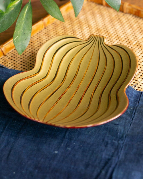 Kouraku Kiln Large Plate, Hyotan