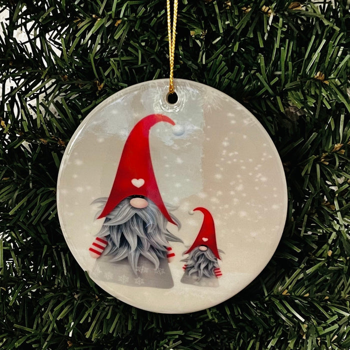 Large Ceramic Ornament, Gnomes