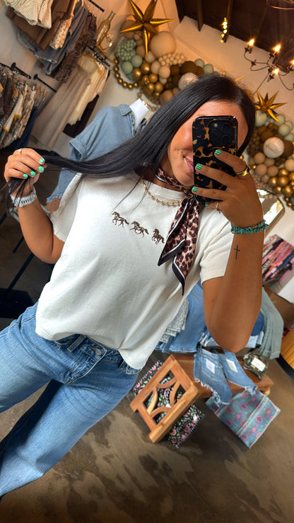 Lil Horses Tee White