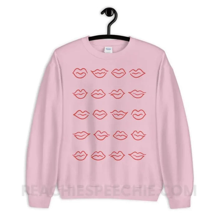 Lips Classic Sweatshirt - Light Pink / S - Hoodies & Sweatshirts peachiespeechie.com