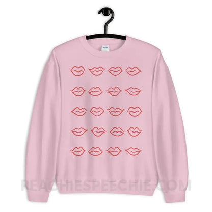 Lips Classic Sweatshirt - Light Pink / S - Hoodies & Sweatshirts peachiespeechie.com