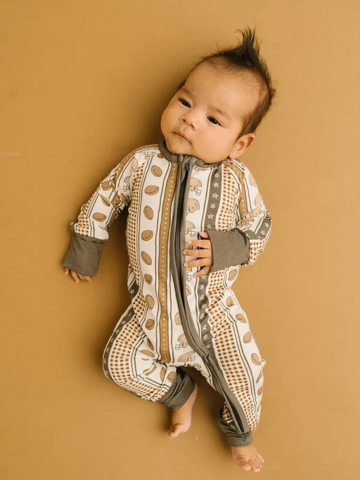 Little One Shop – Touchdown Stripe Bamboo Sleeper