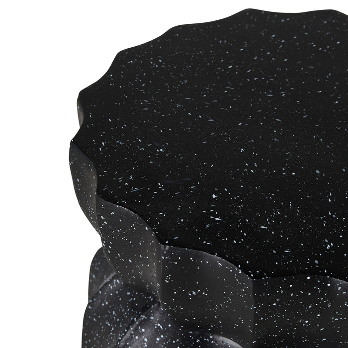 Lotus Black Stool 37x37x46cm