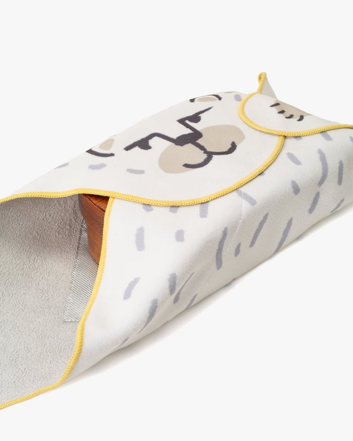 Lunch Bag/Velcro, Bisque, Momonga Series, Polar Bear