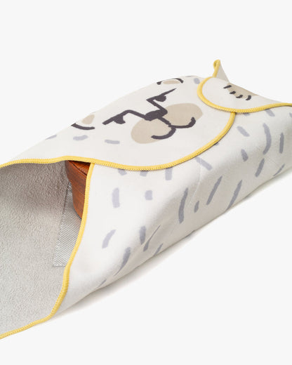Lunch Bag/Velcro, Bisque, Momonga Series, Polar Bear