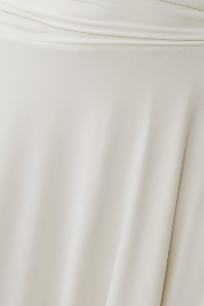 Luu Slinky Midi Skirt - Ivory