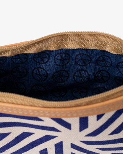 Maple & Moon Bag, Pencil Pouch, Blue Geometric