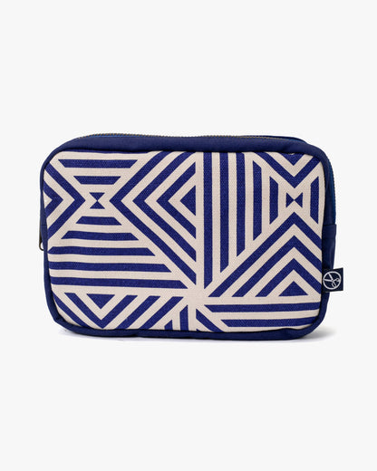 Maple & Moon Bag, Pouch, Blue Geometric