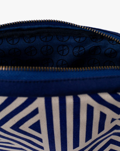Maple & Moon Bag, Pouch, Blue Geometric