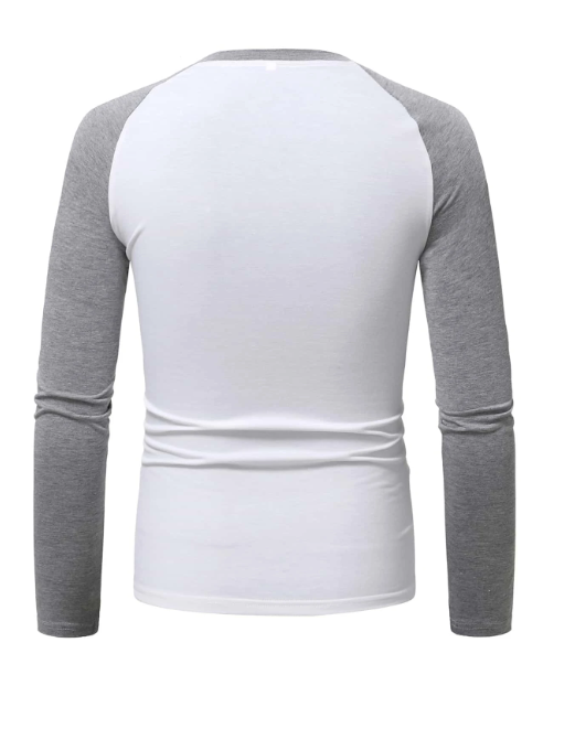MEN COLOR BLOCK RAGLAN SLEEVE TEE