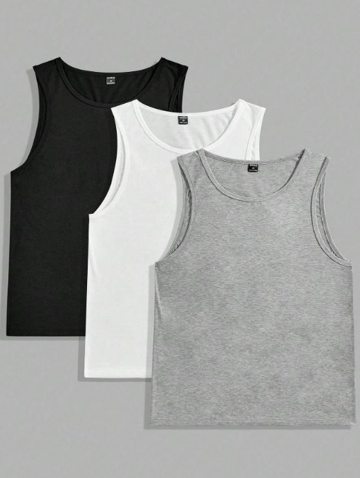 MEN'S 3PCS CASUAL SLEEVELESS VEST