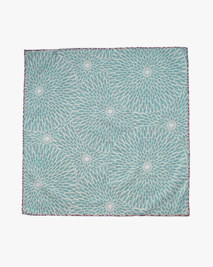 Modern Furoshiki, Musubi, Reversible, Isa Monyo, Kiku, Purple and Sky Blue, 27.5" x 27.5"
