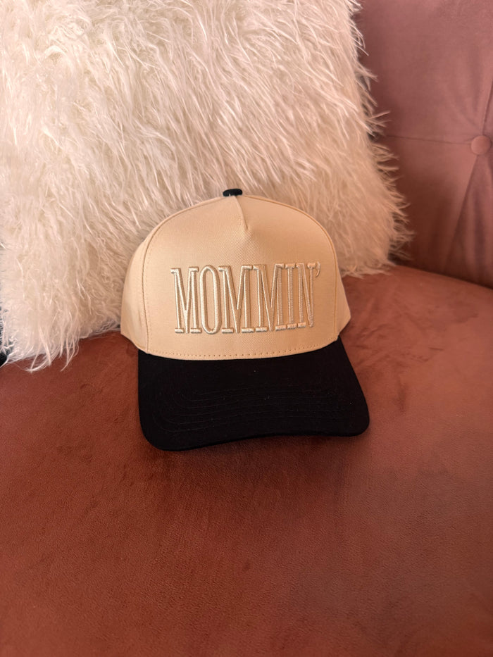 Mommin’ Hat - Black/Cream