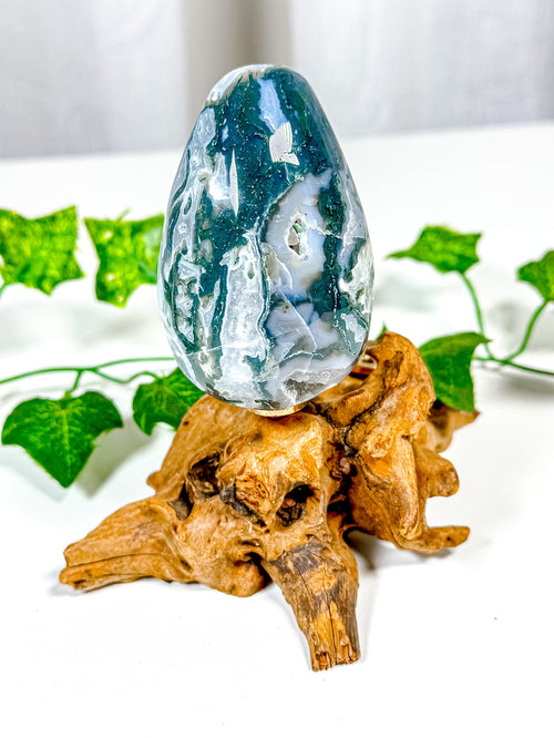 Moss Agate Egg (25A)